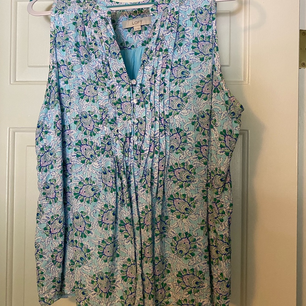 LOFT Women's Floral Sleeveless Top